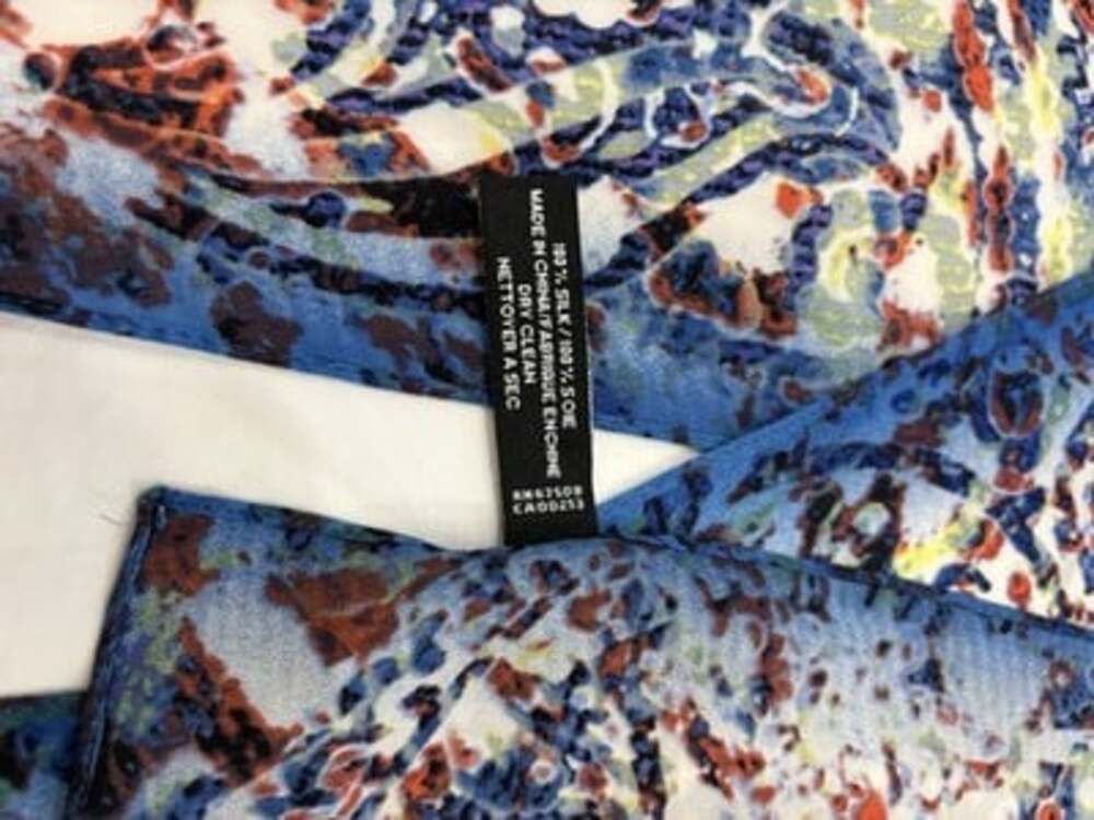 Jones Of New York Vintage Oblong Paisley printed scarf - Picture 5 of 7